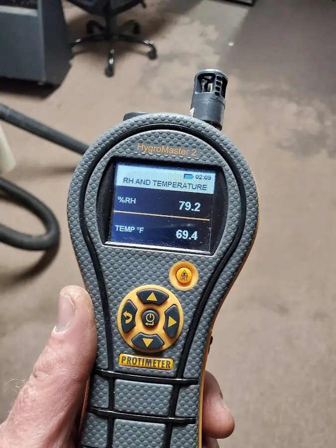 Moisture meter humidity assessment for Fire & Smoke Damage Restoration in Leeds